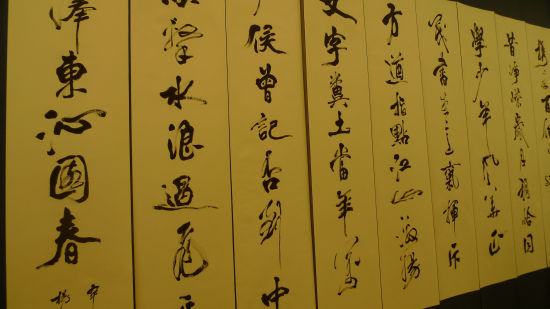 杨再春敬录毛泽东李大钊诗文书法展开幕(组图)
